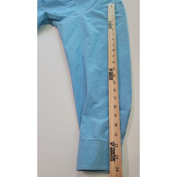 Roper Mens 2XL Blue Button-Up Long Sleeve Shirt Cotton Blend Western Wear - Picture 6 of 7